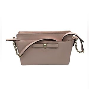 Kate Spade Pale Pink Leather Crossbody Bag NWOT